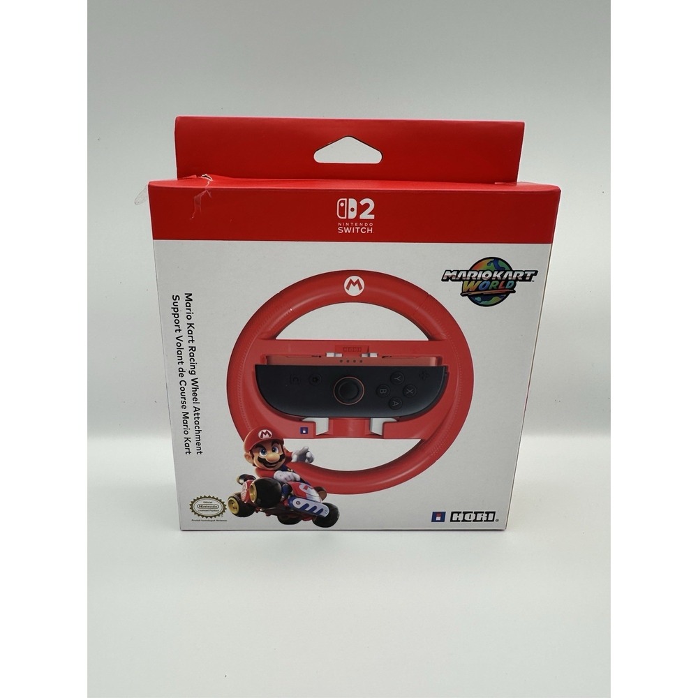 Switch 2 Accessory: Racing Wheel Attachment-HORI Mario Kart Racing MARIO Edition